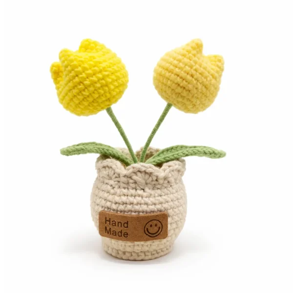 e Crocheted Tulip Planter