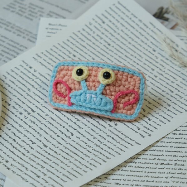 3 Handmade Crochet Hair Clips - Cute Snail and Chick Design Purely Handcrafted Headwear Set, Best for Christmas - Image 2