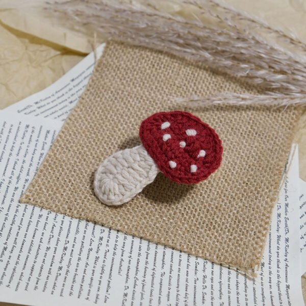 5pcs Cute Handmade Crochet Hair Clips - Frog, Mushroom, Lemon, Eggplant, Cabbage Shapes, Soft Fabric Hair Accessories for & Women, Whimsical Hairpins for Casual Attire, Cute Hair Accessories, Playful Hairpins, Handcrafted Hairpieces - Image 3