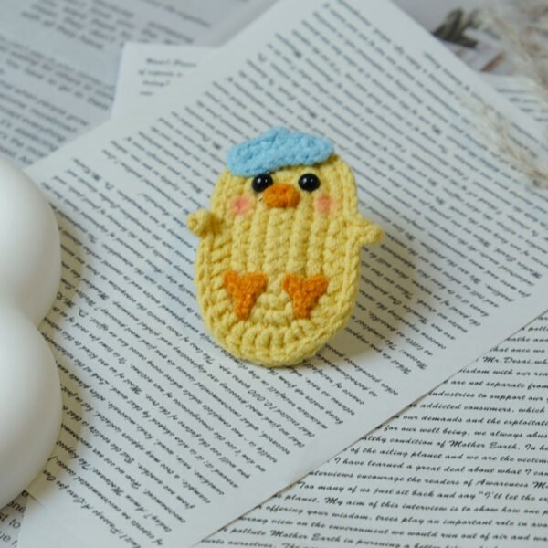3 Handmade Crochet Hair Clips - Cute Snail and Chick Design Purely Handcrafted Headwear Set, Best for Christmas - Image 5