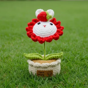 Hand-Crocheted Rabbit Ornament