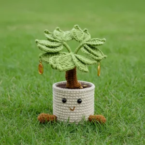 Hand-Crocheted Small Money Tree