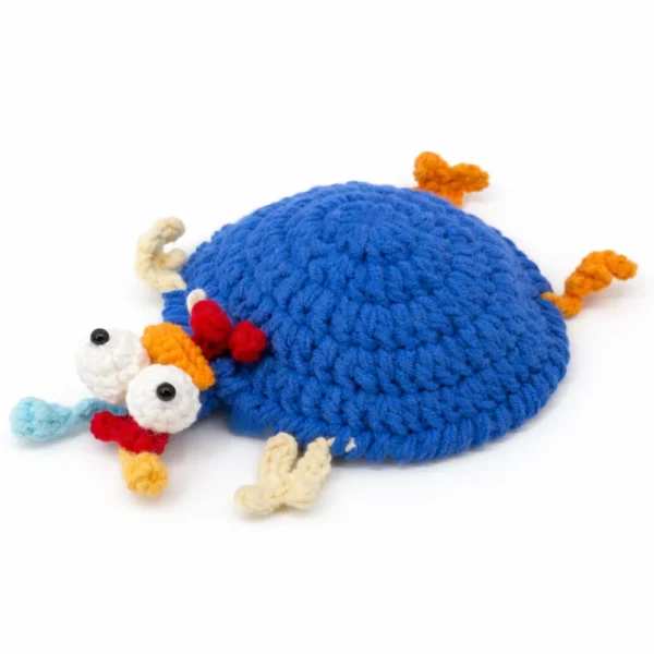 Crocheted Squirrel, Puppy, Turtle, and Chicken Coasters