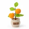 a Crochet Orange Planter