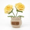 a1 Hand Crocheted Rose Plant