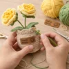 a6 Hand Crocheted Rose Plant