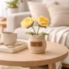 a9 Hand Crocheted Rose Plant