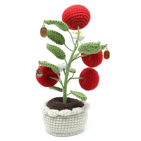 d Crocheted Apple Planter