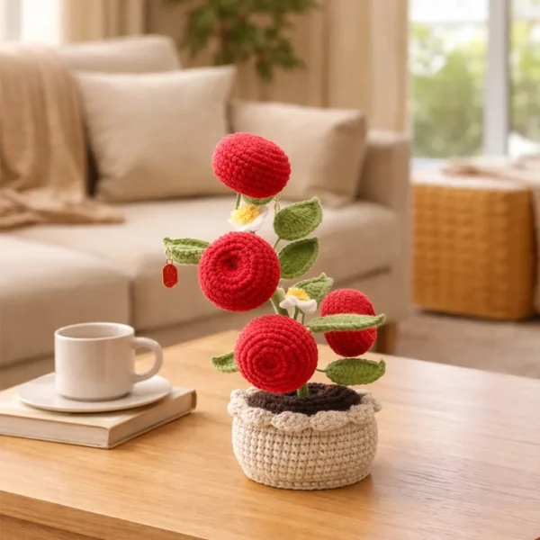 g Crocheted Apple Planter