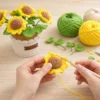 Crochet Large Sunflower Planter