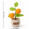 size Crochet Orange Planter