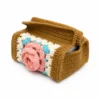 Handmade Crochet Rose Tissue Pouch