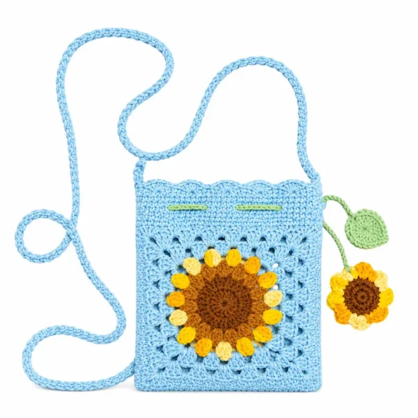 Handmade Crochet Sunflower Bag