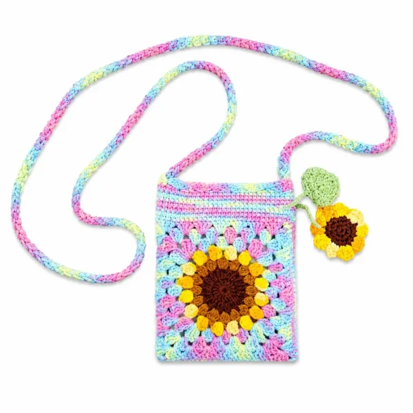 Handmade Crochet Sunflower Bag