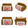Handmade Crochet Rose Tissue Pouch