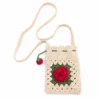 Handmade Crochet Rose Bag