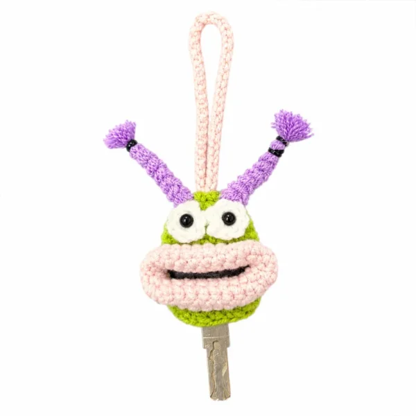 HandCrocheted Big Mouth Key Chain Cover purple.webp Handmade Crochet “Big Mouth” Key Chain Cover