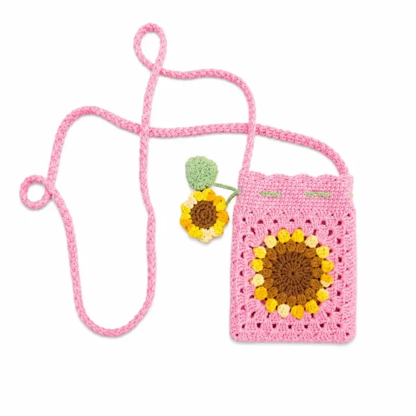 Handmade Crochet Sunflower Bag