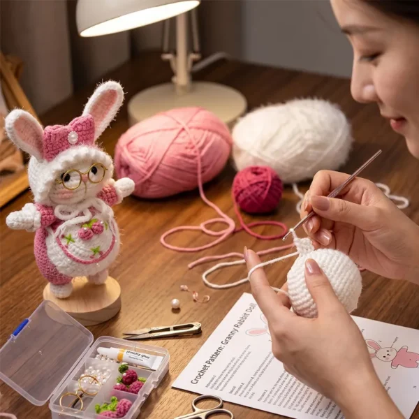 handmade Crochet Bunny Doll