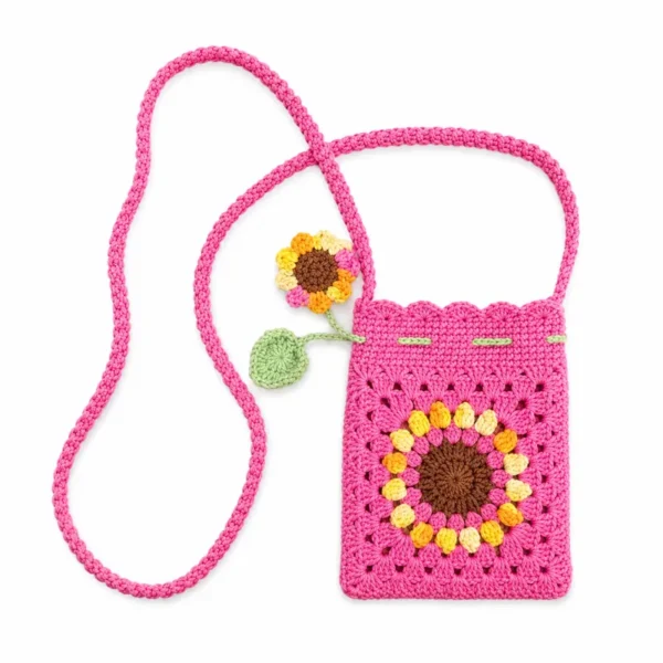 Handmade Crochet Sunflower Bag