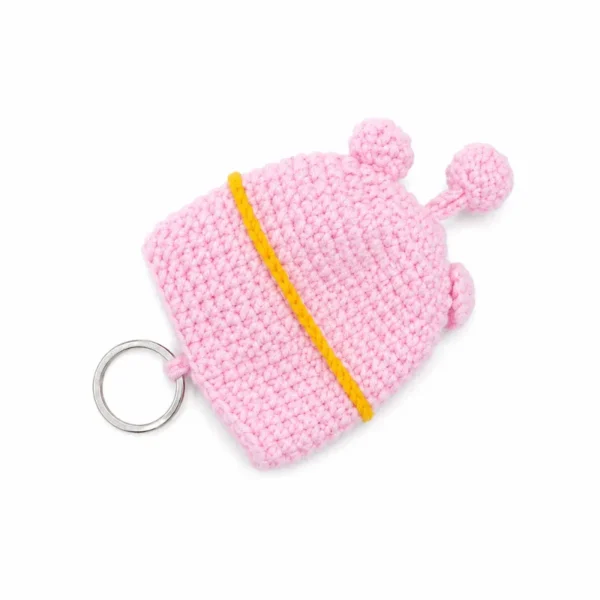 Handmade Crochet Pig Key Pouch