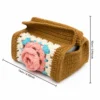 Handmade Crochet Rose Tissue Pouch
