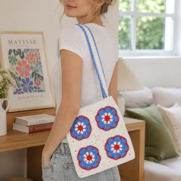 Handmade Crochet Crossbody Bag