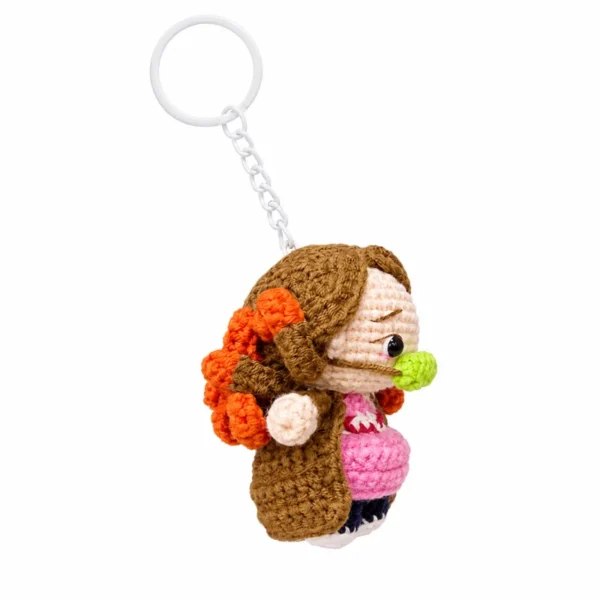 Handmade Crochet Nezuko Keychain