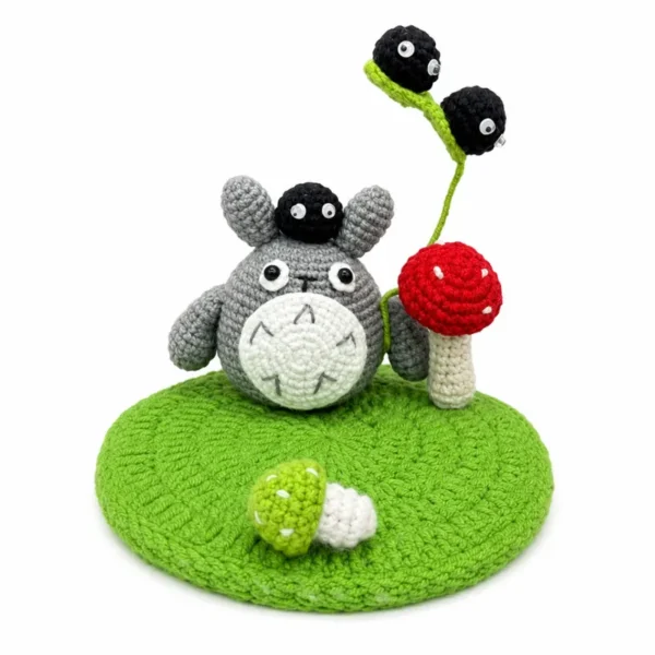 Handmade crochet mobile phone stand