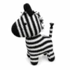 Handmade crochet zebra-print desk ornament