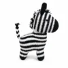 Handmade crochet zebra-print desk ornament