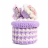 Handmade Crochet Flower Container Storage Box