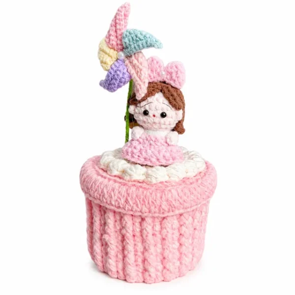 Handmade Crochet Princess Container Storage Box