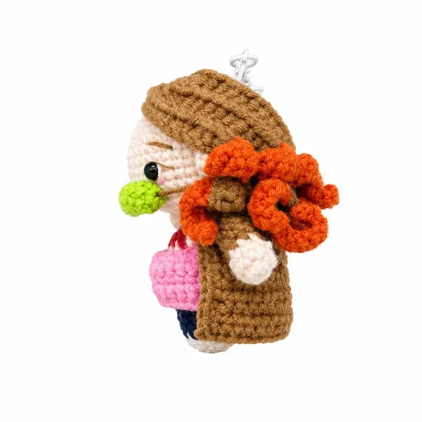 Handmade Crochet Nezuko Keychain
