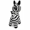 Handmade crochet zebra-print desk ornament