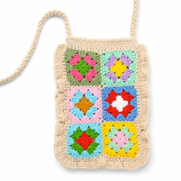 Crochet Granny Square Crossbody Bag