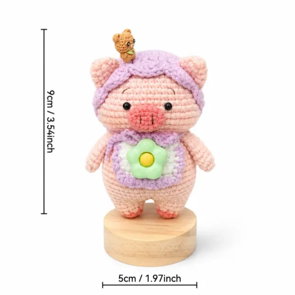 Handmade crochet Cute Little Pig