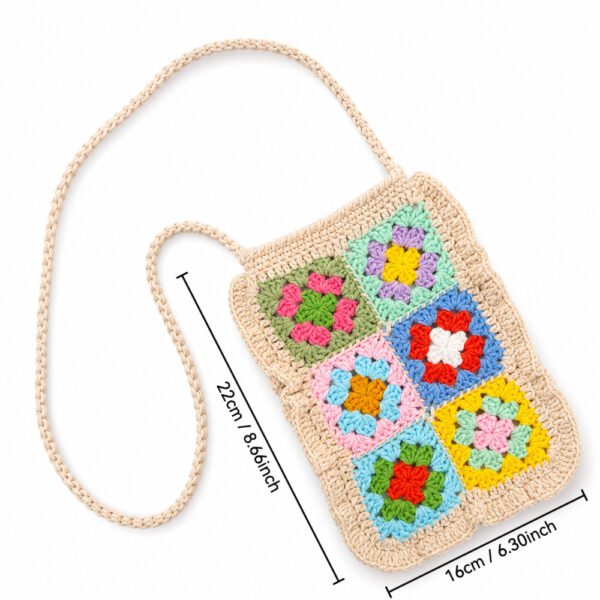 Crochet Granny Square Crossbody Bag
