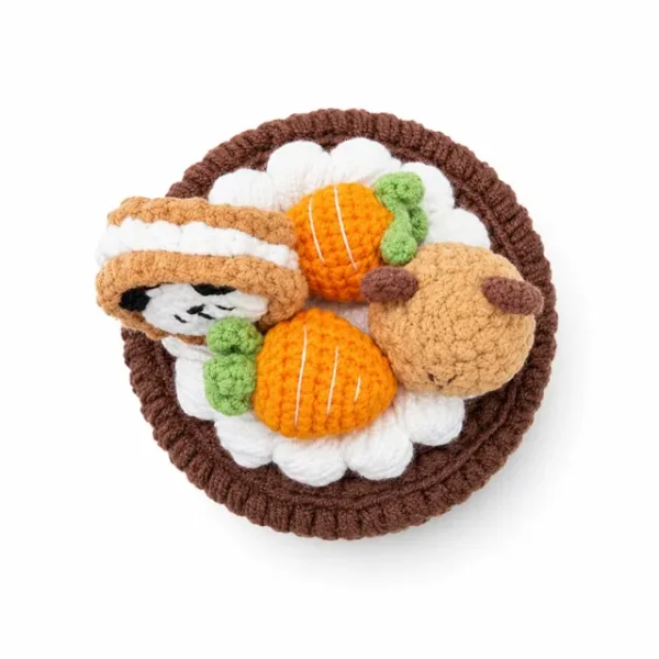 Handmade Crochet Cookies Container Storage Box