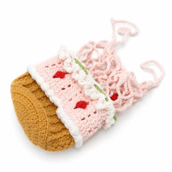 Handmade Crochet Cake Mug Sleeve