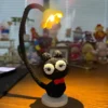 Handmade Crochet Kitten Lamp Desk Ornament