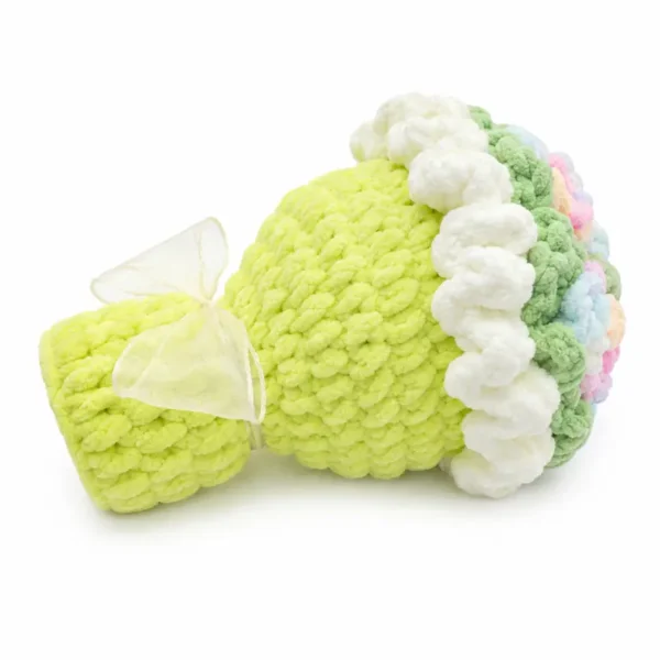 Handmade Crochet Green Color Flower Bouquet