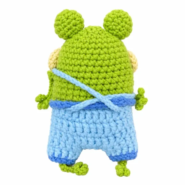 Handmade Crochet Frog AirPods Case
