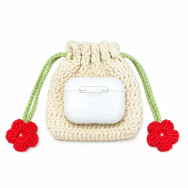 Handmade Crochet Puppy AirPods Case