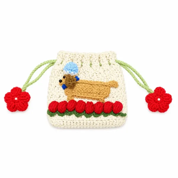 Handmade Crochet Puppy AirPods Case