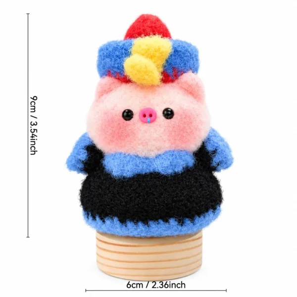 Handmade Crochet Pig Keychain