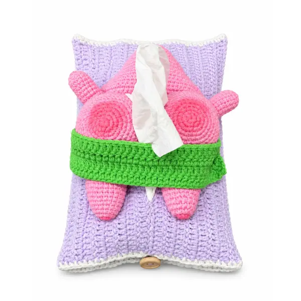 Funny Starfish Butt Tissue Box Cover Pattern, PDF with 2-Hour Video
