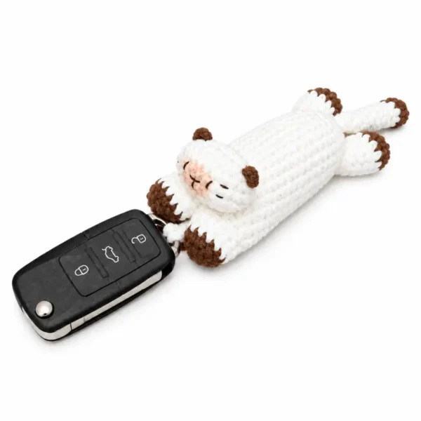 a Siamese Cat Key Cover Crochet Pattern, Car and House Key Holder PDF