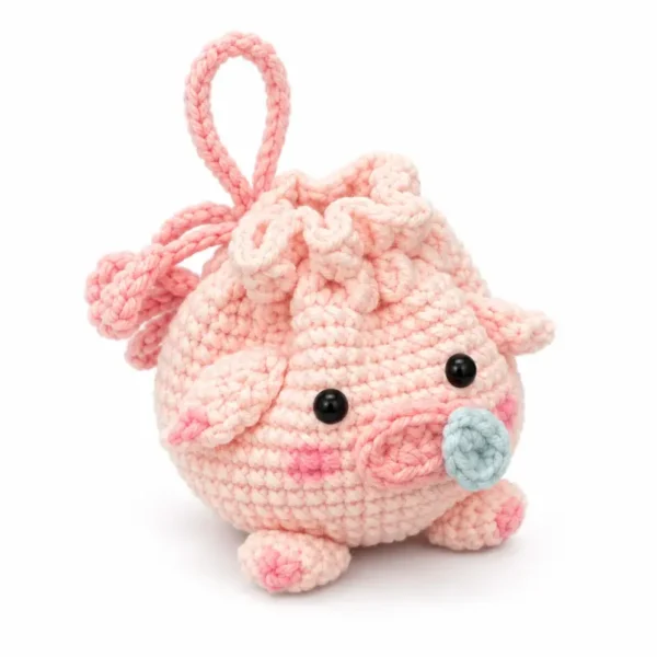 Pig AirPods Pouch Crochet Pattern, Earbud Holder PDF