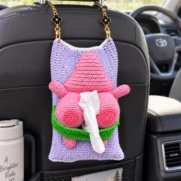 Funny Starfish Butt Tissue Box Cover Pattern, PDF with 2-Hour Video